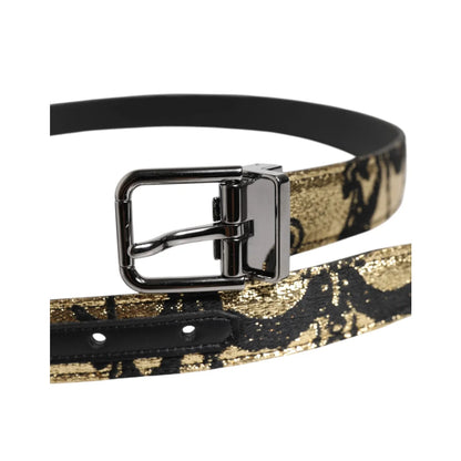 Dolce Gabbana Dress Belt with Black Buckle Statement in Luxe Leather &