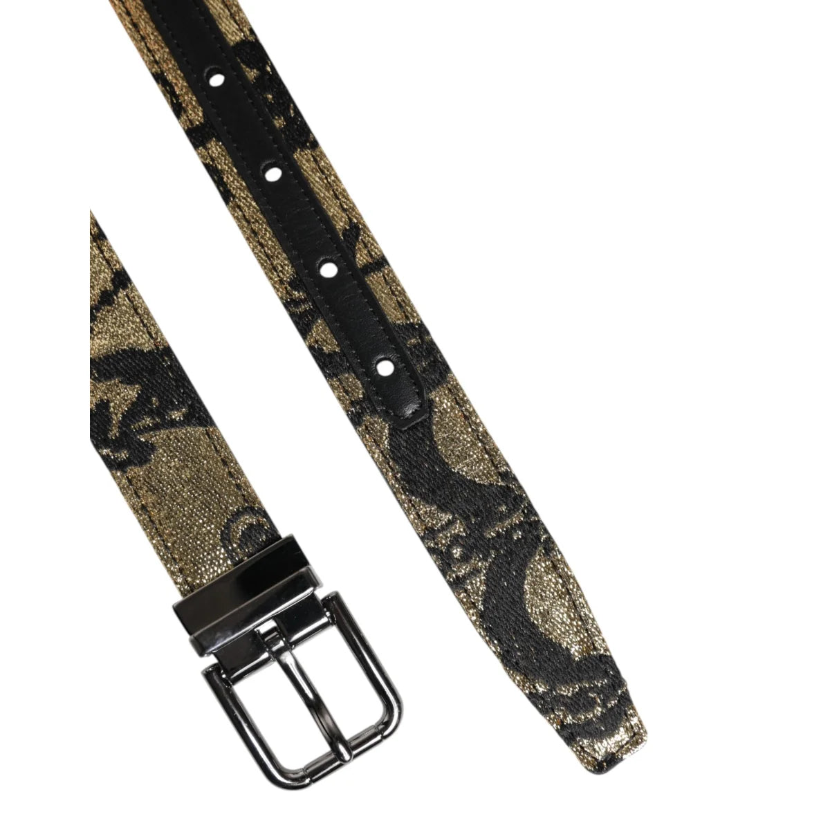 Dolce Gabbana Dress Belt with Black Buckle Statement in Luxe Leather &