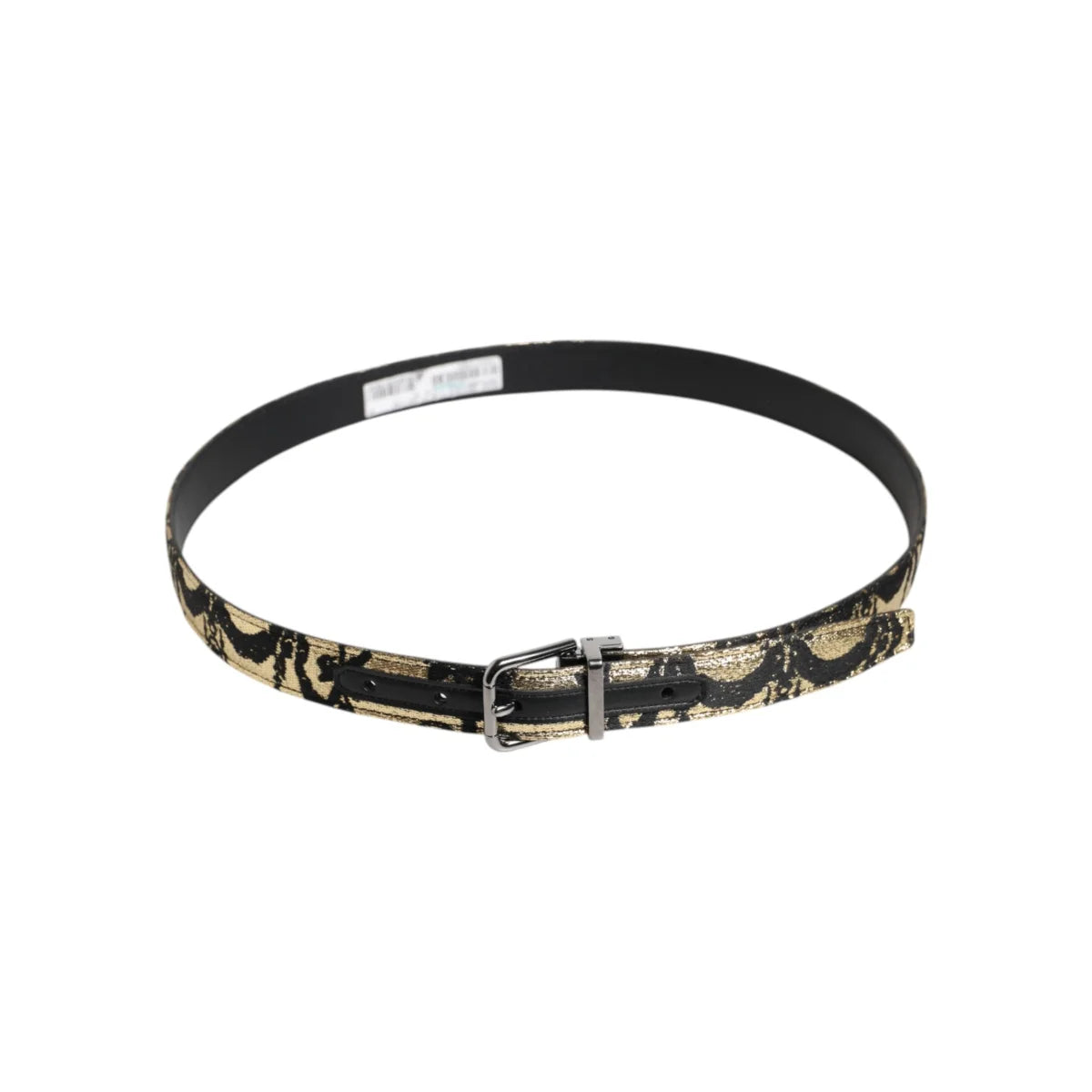 Dolce Gabbana Dress Belt with Black Buckle Statement in Luxe Leather &