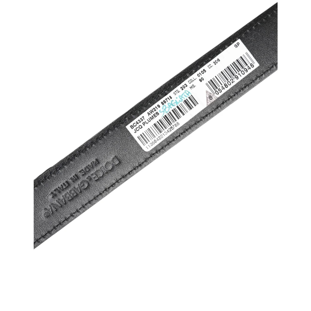 Dolce Gabbana Dress Belt with Black Buckle Statement in Luxe Leather &