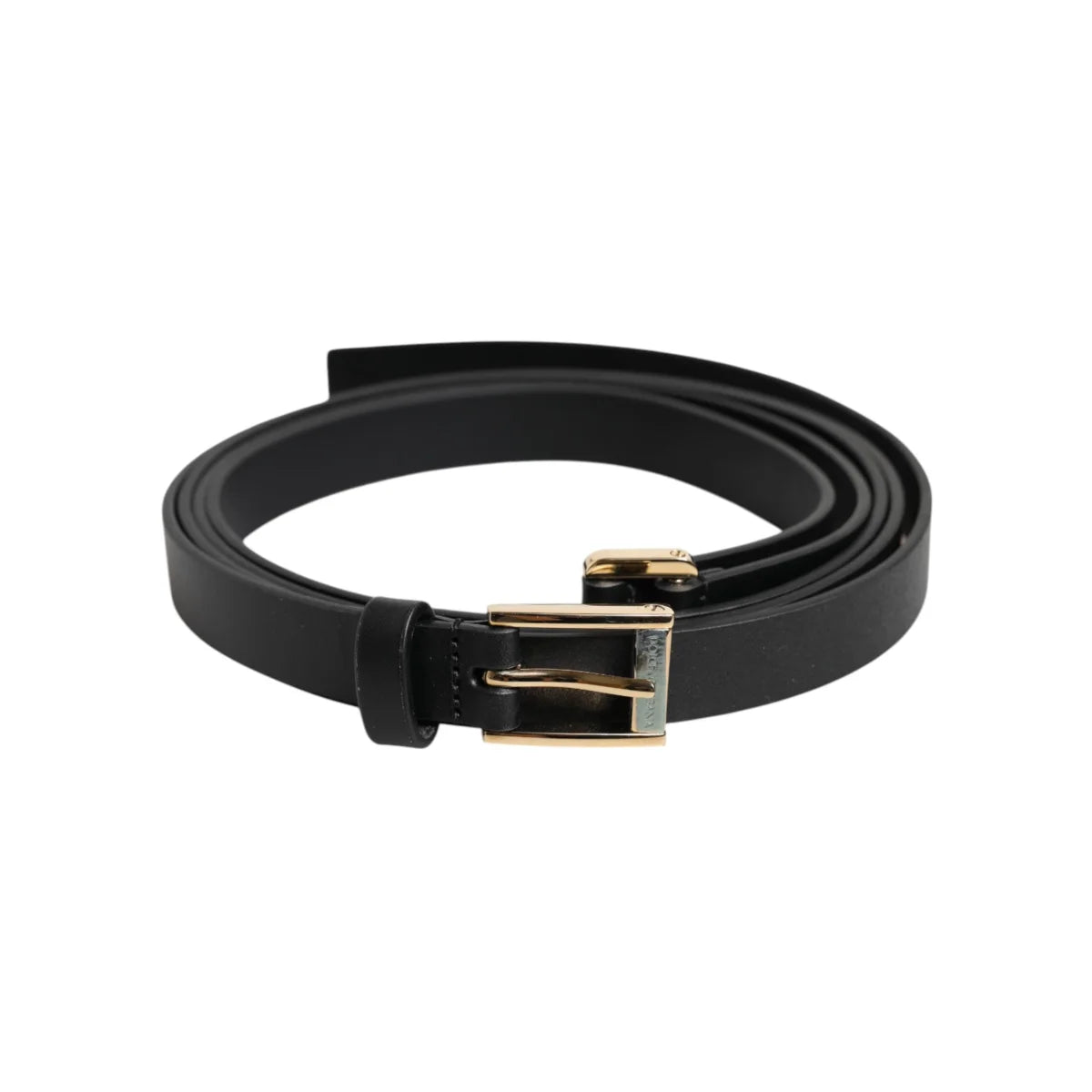 Dolce Gabbana Dress Belt Luxury Leather with Bold Metal Buckle &