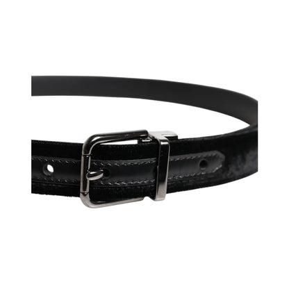 Dolce Gabbana Dress Belt with Metal Buckle in Premium Leather &