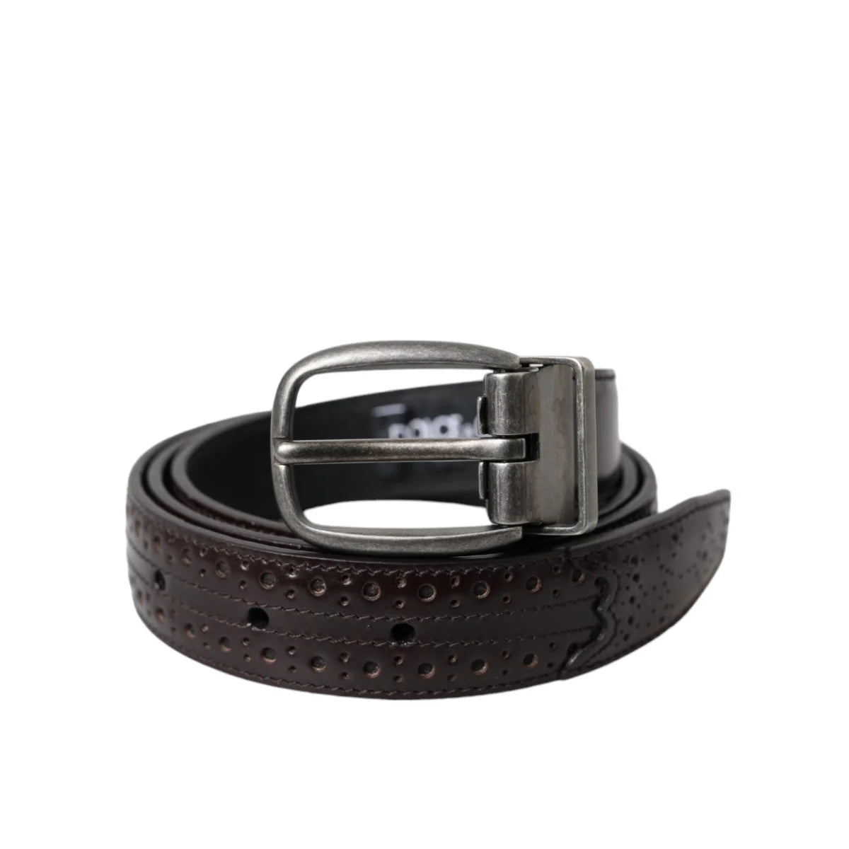 Dolce Gabbana Dress Belt Sensation in Dark Brown Leather &