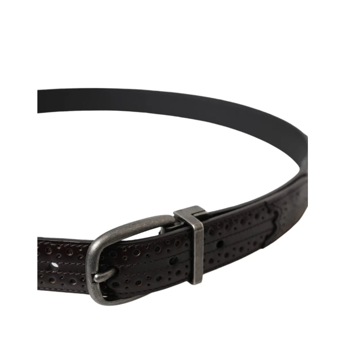 Dolce Gabbana Dress Belt Sensation in Dark Brown Leather &