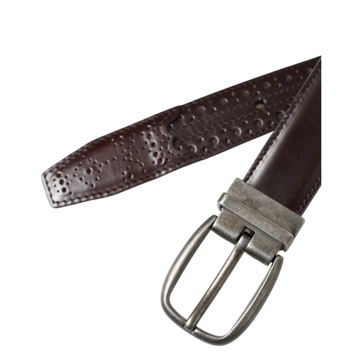 Dolce Gabbana Dress Belt Sensation in Dark Brown Leather &