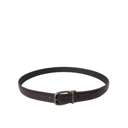 Dolce Gabbana Dress Belt Sensation in Dark Brown Leather &