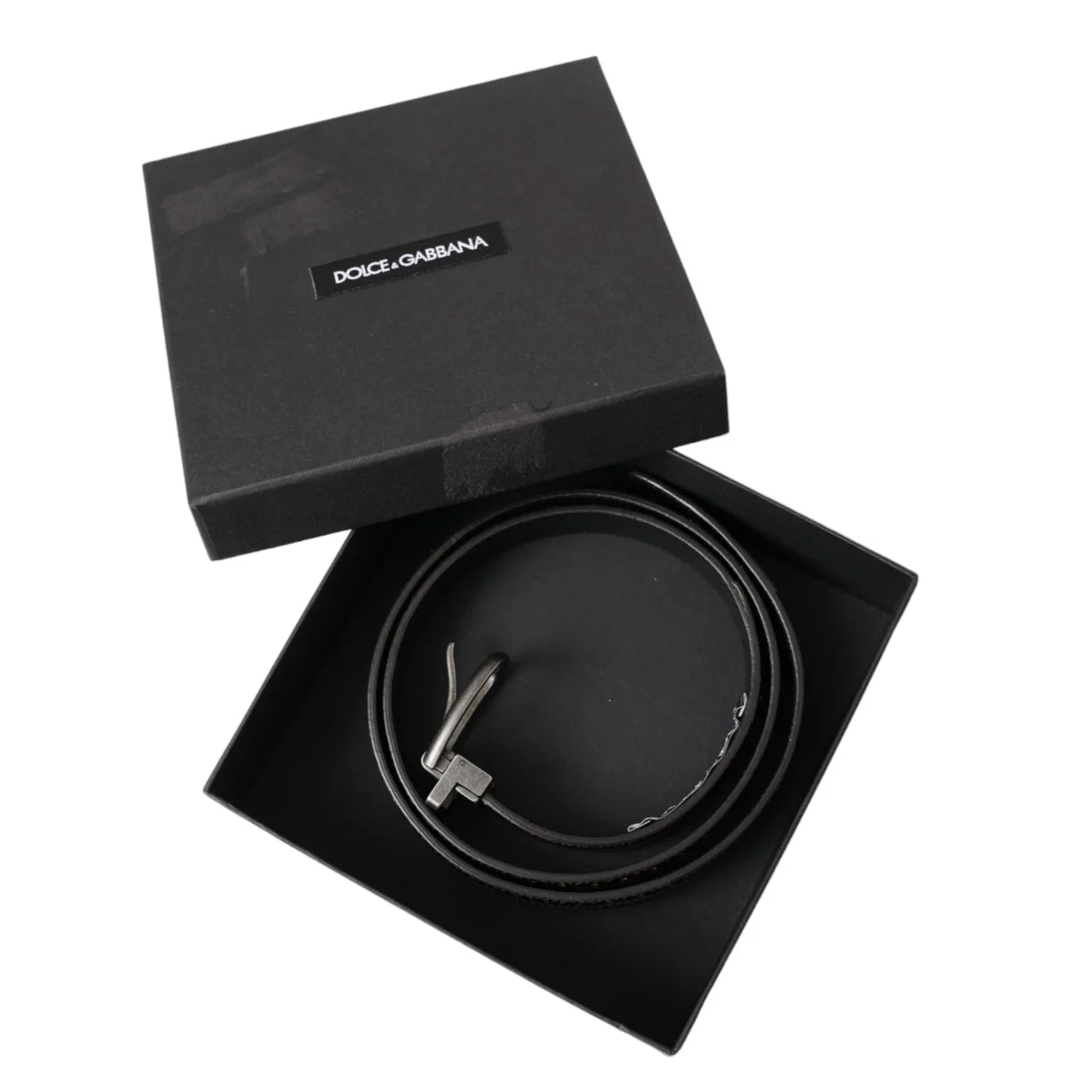 Dolce Gabbana Dress Belt Sensation in Dark Brown Leather &