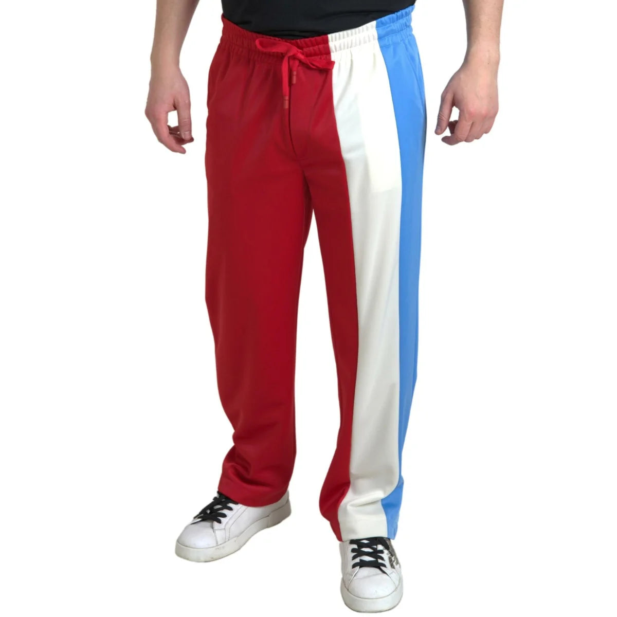 Dolce Gabbana Elegant Striped Drawstring Sweatpants &
