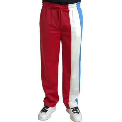 Dolce Gabbana Elegant Striped Drawstring Sweatpants &