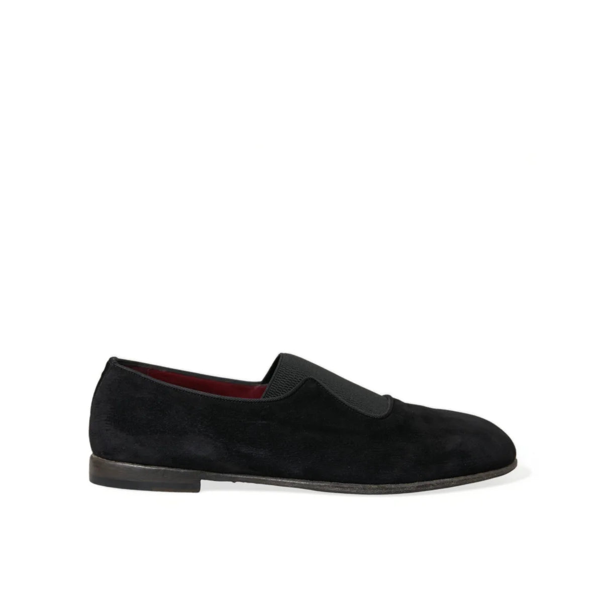 Dolce Gabbana Elegant Velor Amalfi Slip On Loafers Leather Outer Sole &