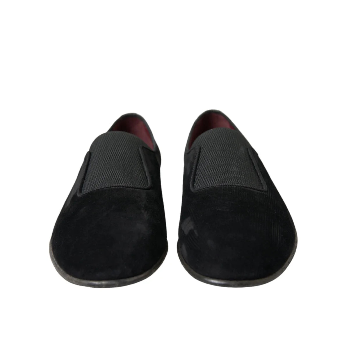 Dolce Gabbana Elegant Velor Amalfi Slip On Loafers Leather Outer Sole &