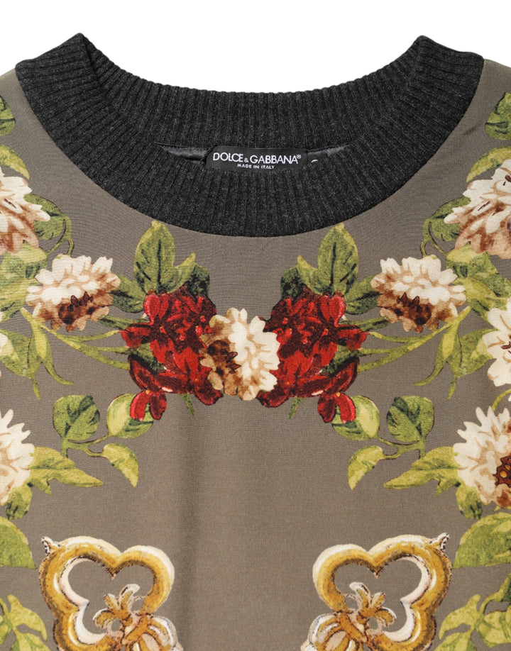 Dolce &amp; Gabbana Sweaters - Enchanted Sicily Silk Crewneck Blouse Sweater