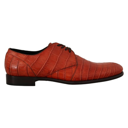 Dolce & Gabbana Exotic Croc Leather Dress Shoes
