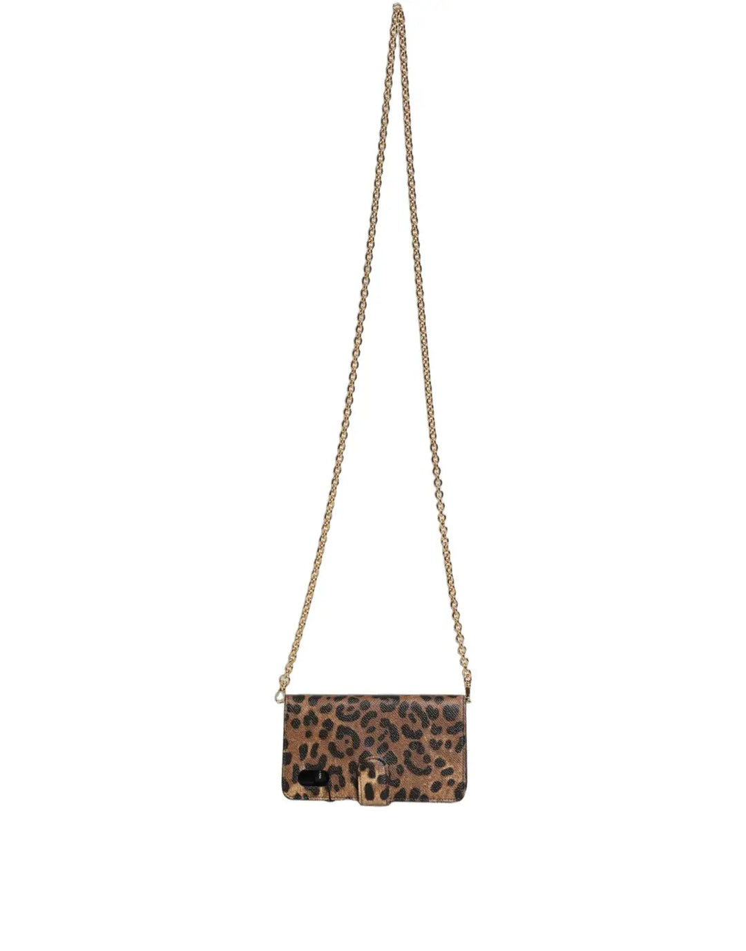 Dolce &amp; Gabbana - Flip Cover Brown Leopard Crystal iPhone X - XS Case