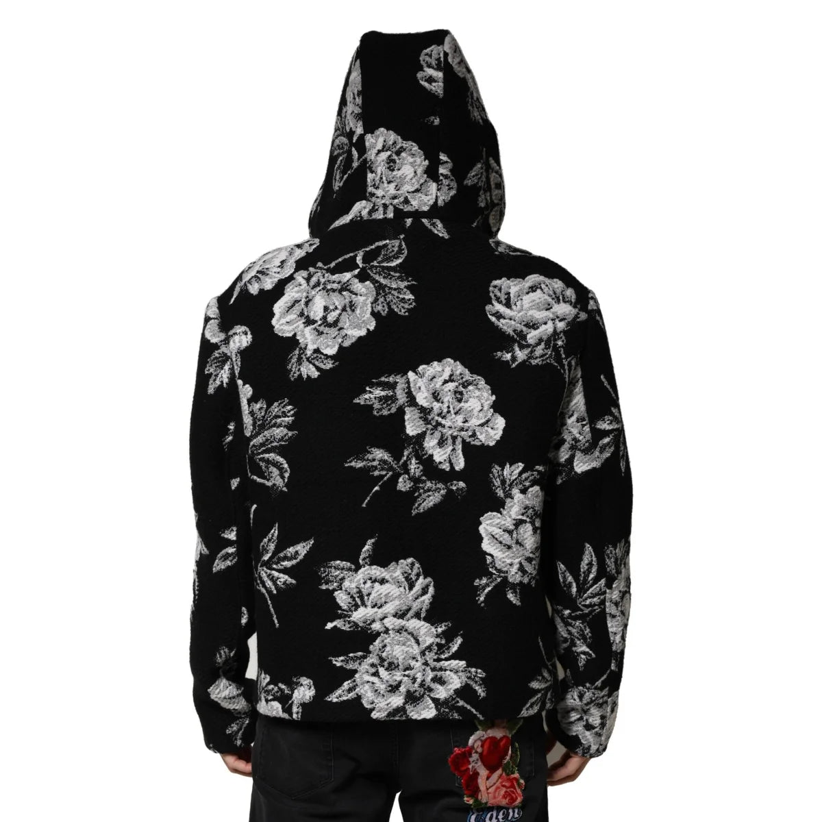 Dolce & Gabbana Floral Jacket Hooded with Full Zip Closure