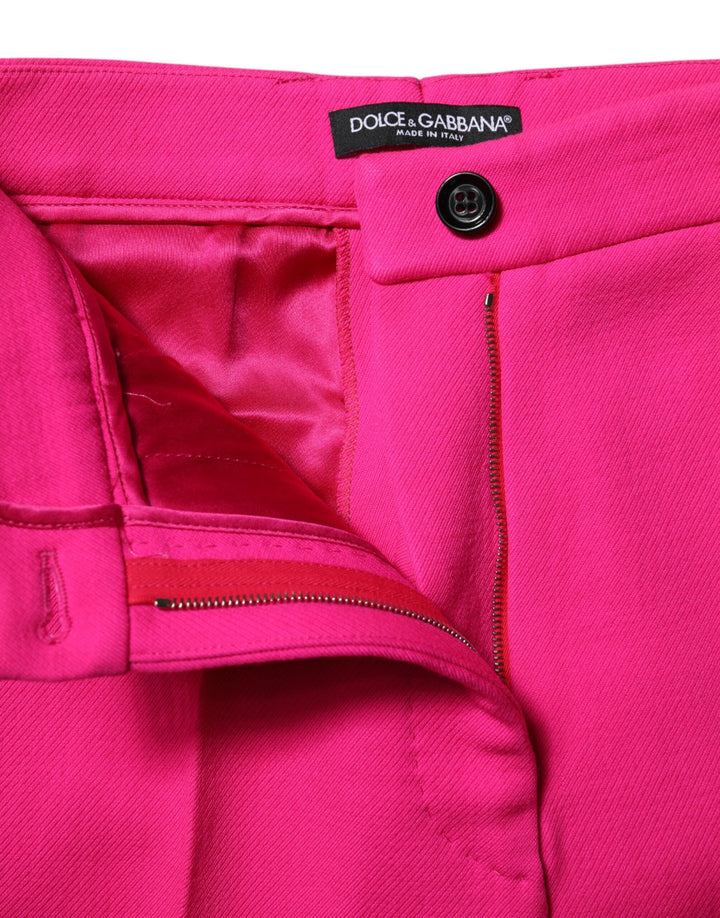 Dolce &amp; Gabbana Fuchsia Pink Highwaist Tapered Trouser Pants