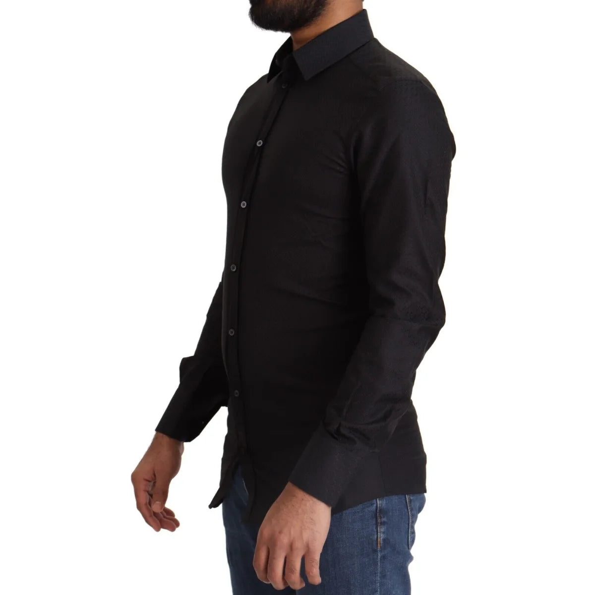 Dolce & Gabbana Gold Cotton Shirt Classic Long Sleeve Elegance