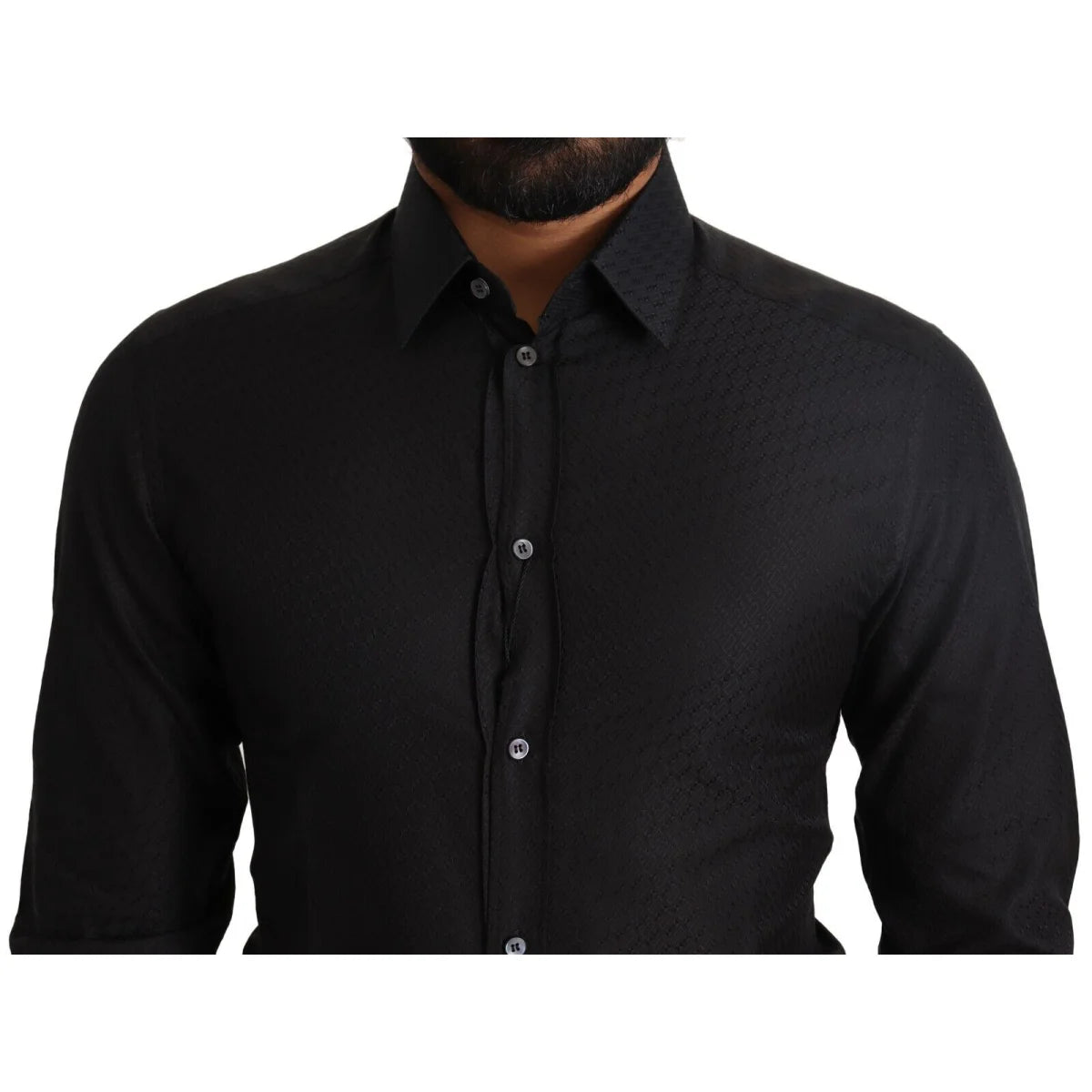 Dolce & Gabbana Gold Cotton Shirt Classic Long Sleeve Elegance