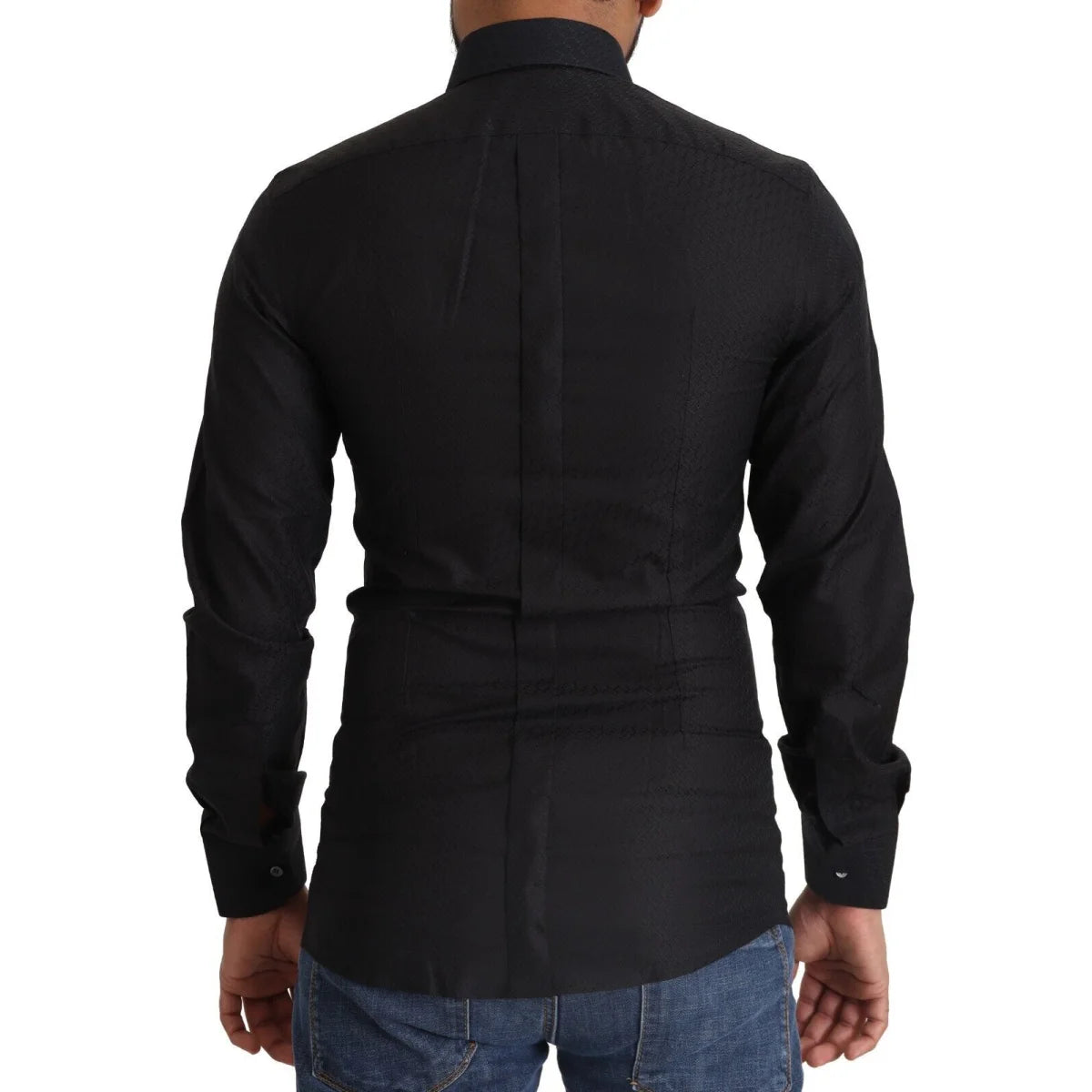 Dolce & Gabbana Gold Cotton Shirt Classic Long Sleeve Elegance