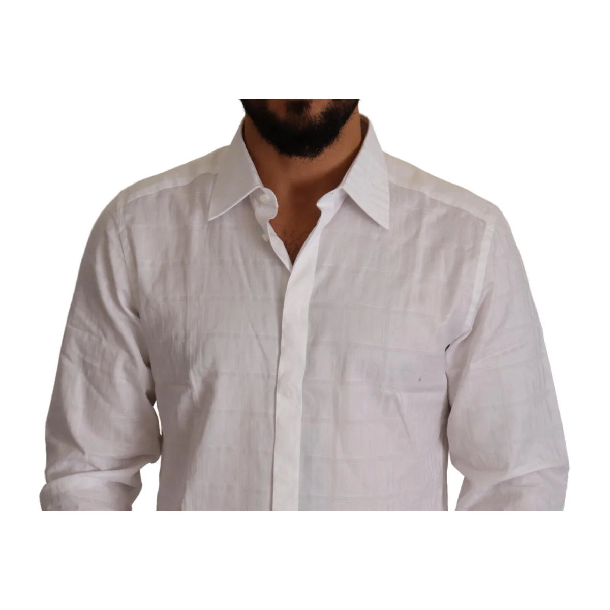 Dolce & Gabbana Gold Cotton Slim Fit Shirt Long Sleeve Classic