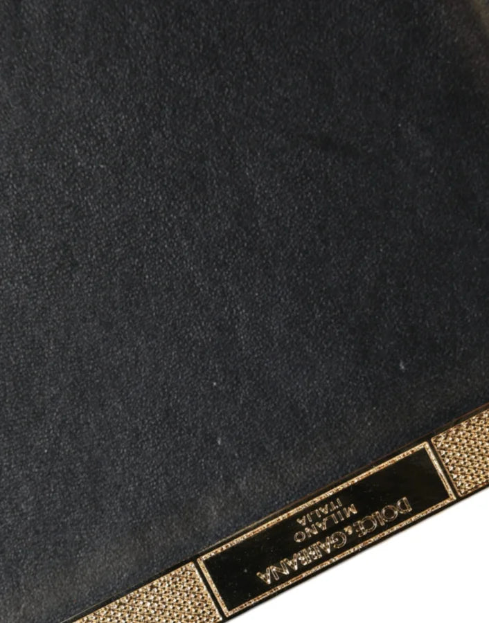 Dolce &amp; Gabbana - Gold Crystal Bifold Clutch Evening Party Women Purse Bag