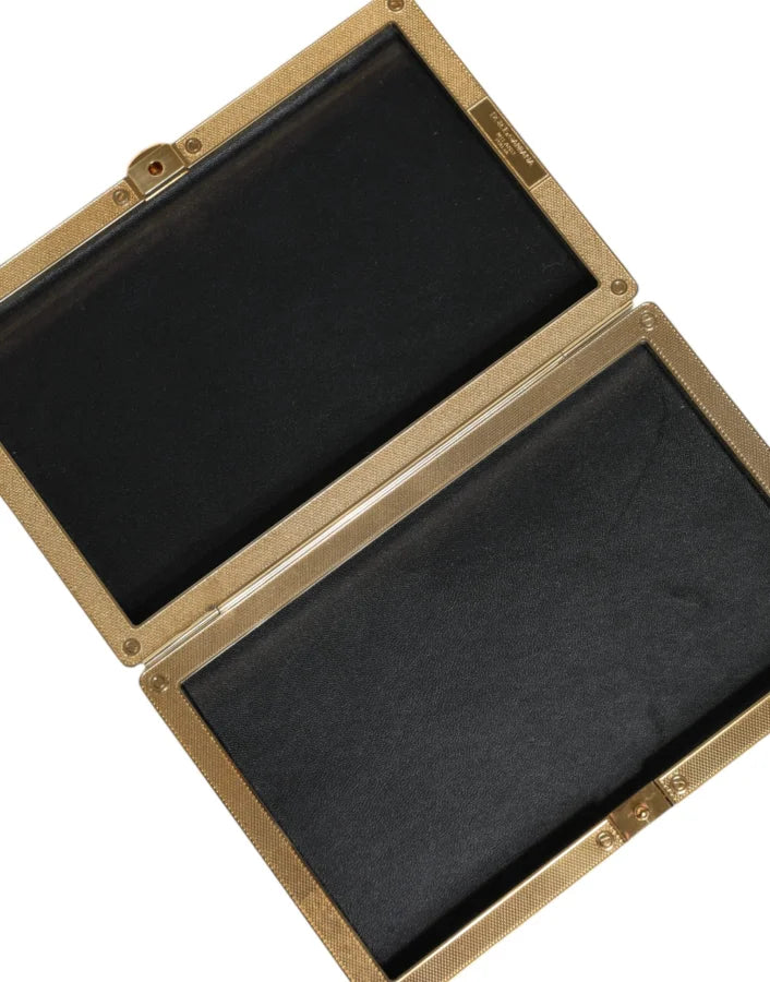 Dolce &amp; Gabbana - Gold Crystal Bifold Clutch Evening Party Women Purse Bag