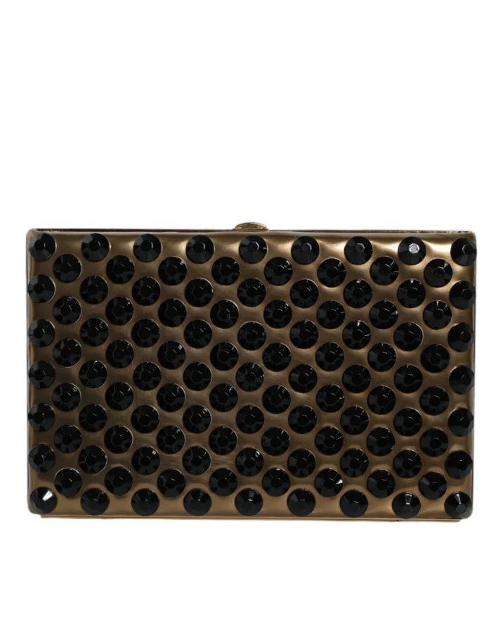 Dolce &amp; Gabbana - Gold Crystal Bifold Clutch Evening Party Women Purse Bag