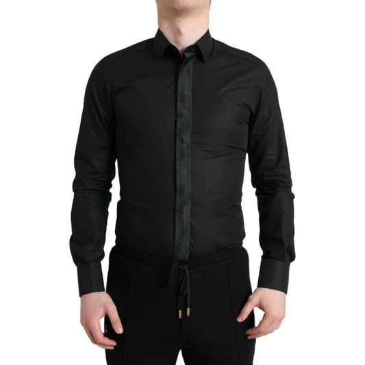 Dolce & Gabbana Gold Dress Shirt in Luxe Silky Cotton Poplin
