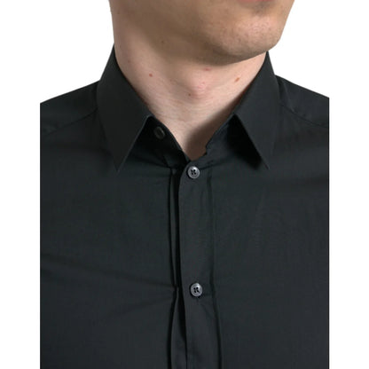 Dolce & Gabbana Gold Dress Shirt in Luxurious Silky Cotton Poplin