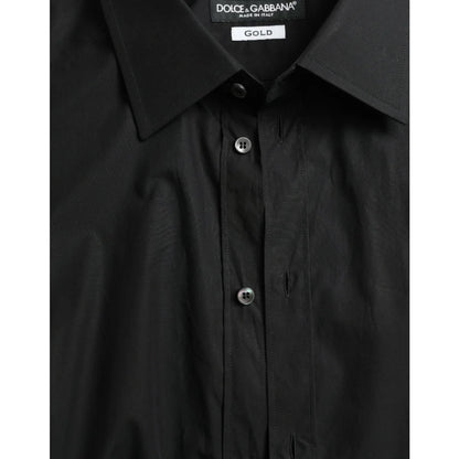 Dolce & Gabbana Gold Dress Shirt in Luxurious Silky Cotton Poplin