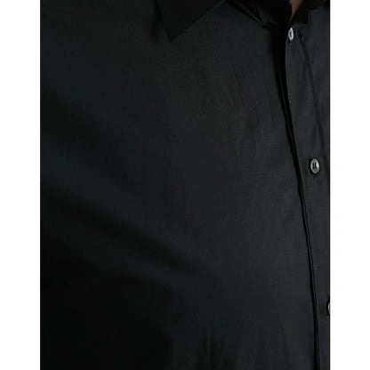 Dolce & Gabbana Gold Dress Shirt in Luxurious Silky Cotton Poplin