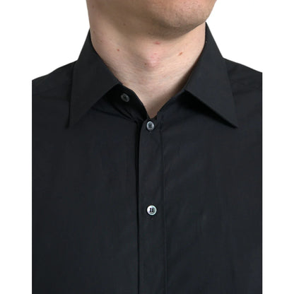 Dolce & Gabbana Gold Dress Shirt in Luxurious Silky Cotton Poplin
