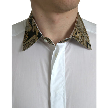 Dolce & Gabbana Gold Dress Shirt for Men Cotton Luxury Fashion