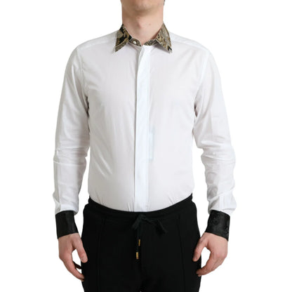 Dolce & Gabbana Gold Dress Shirt for Men Cotton Luxury Fashion