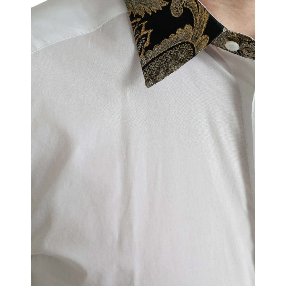 Dolce & Gabbana Gold Dress Shirt for Men Cotton Luxury Fashion