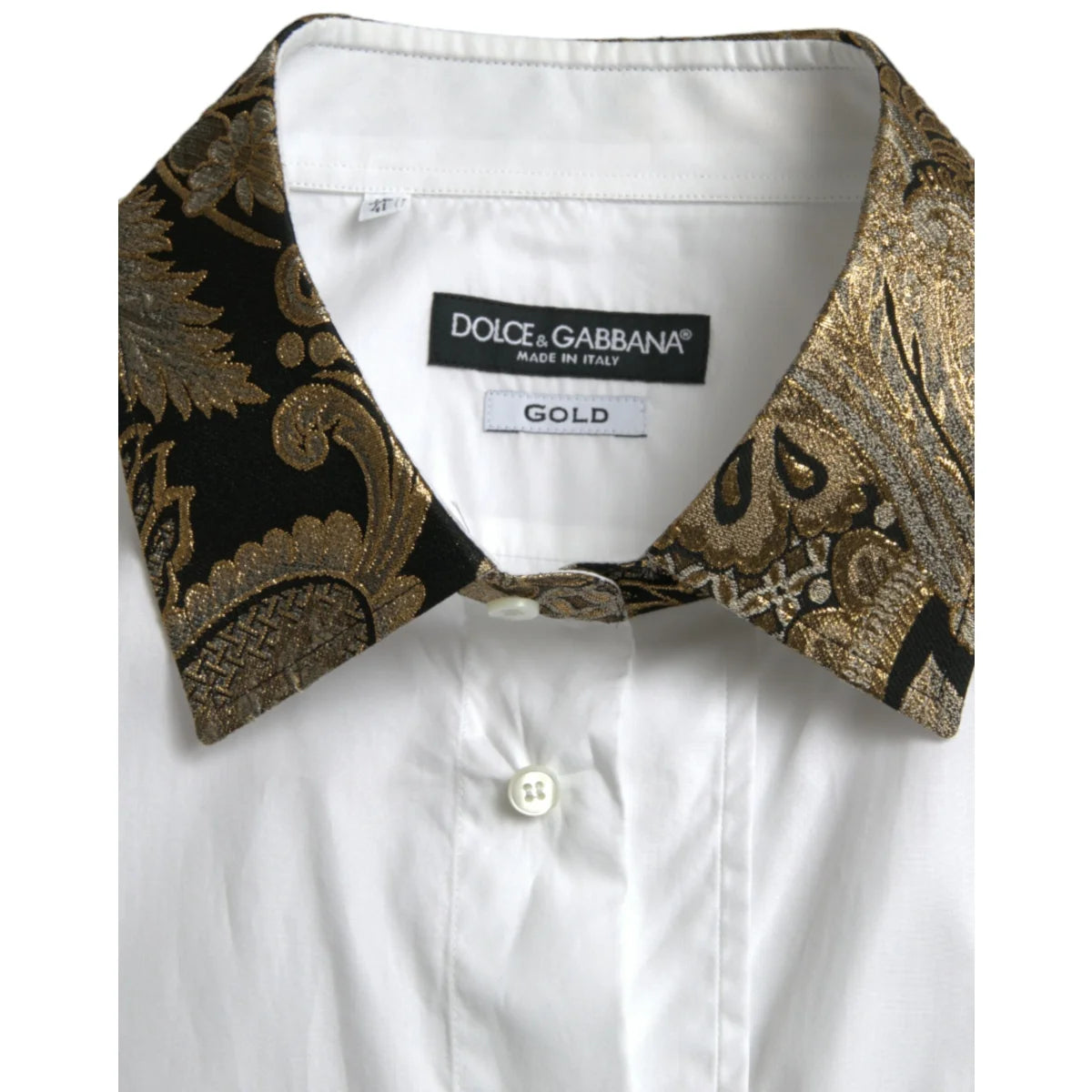 Dolce & Gabbana Gold Dress Shirt for Men Cotton Luxury Fashion