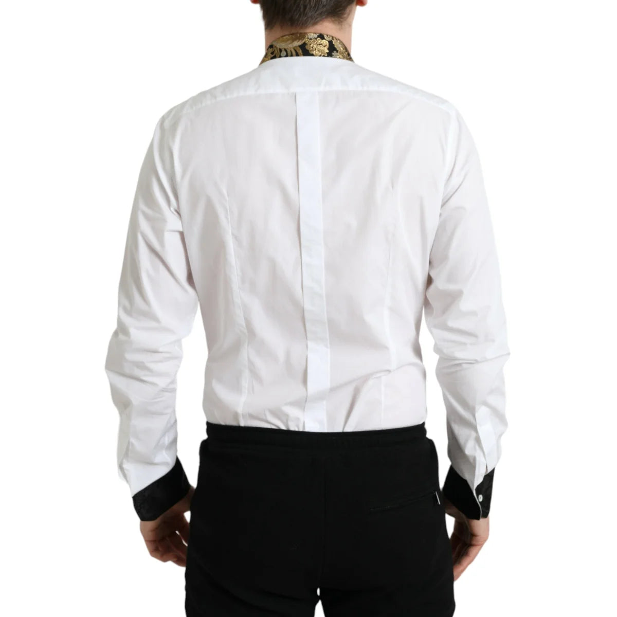 Dolce & Gabbana Gold Dress Shirt for Men Cotton Luxury Fashion