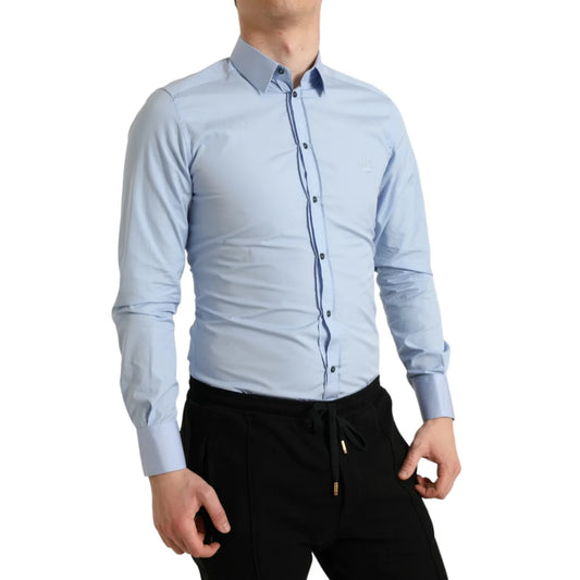Dolce & Gabbana Gold Dress Shirt in Silky Cotton Poplin