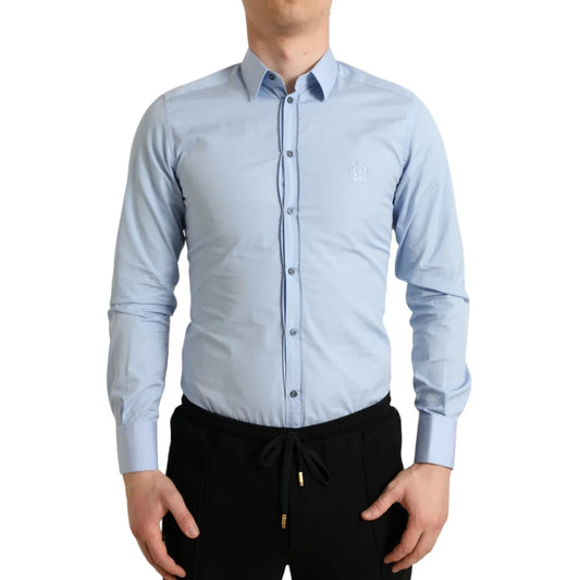 Dolce & Gabbana Gold Dress Shirt in Silky Cotton Poplin