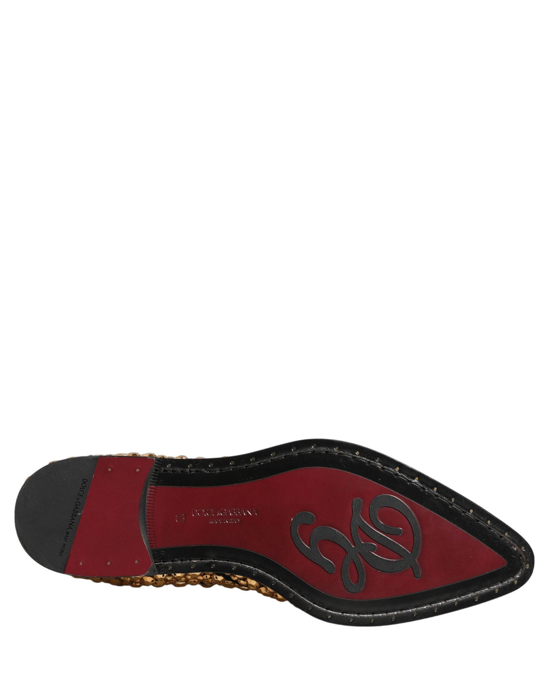 Dolce &amp; Gabbana Gold Embellished Chelsea Ankle Boots Shoes