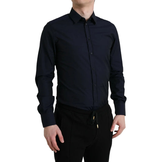Dolce & Gabbana Gold Jacquard Dress Shirt in Silky Cotton Poplin
