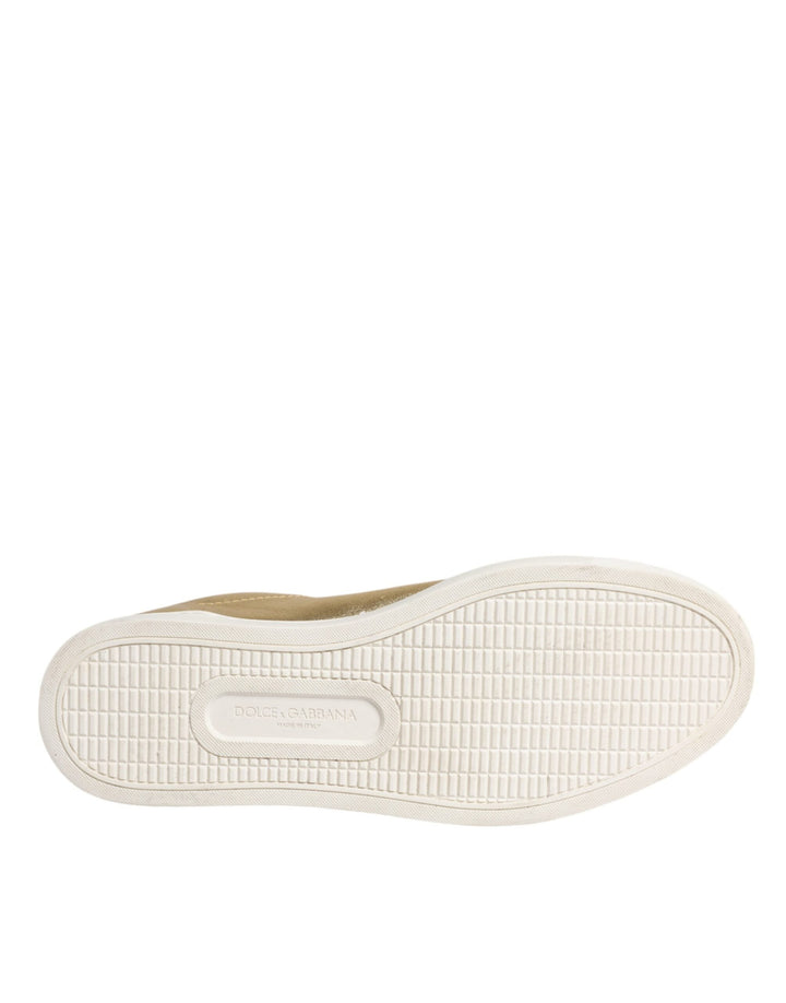 Zapatillas deportivas Dolce &amp;amp; Gabbana de piel dorada con logo de Londres para hombre