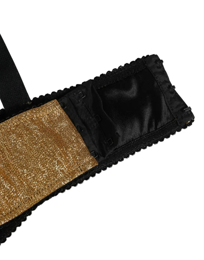 Dolce &amp; Gabbana Gold Semi-Pad Underwire Balconette Bra Underwear