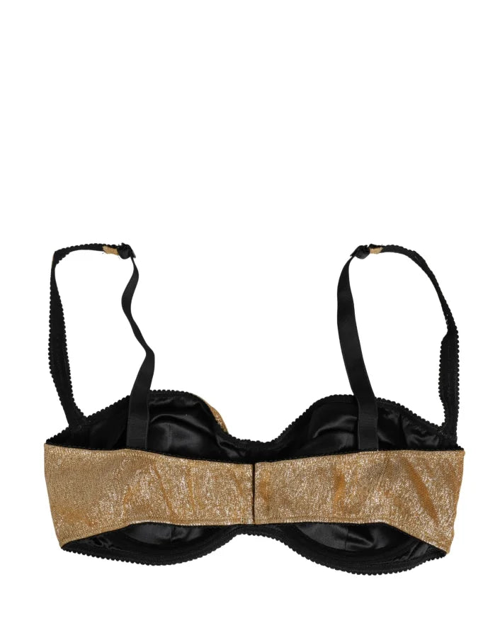 Dolce &amp; Gabbana Gold Semi-Pad Underwire Balconette Bra Underwear