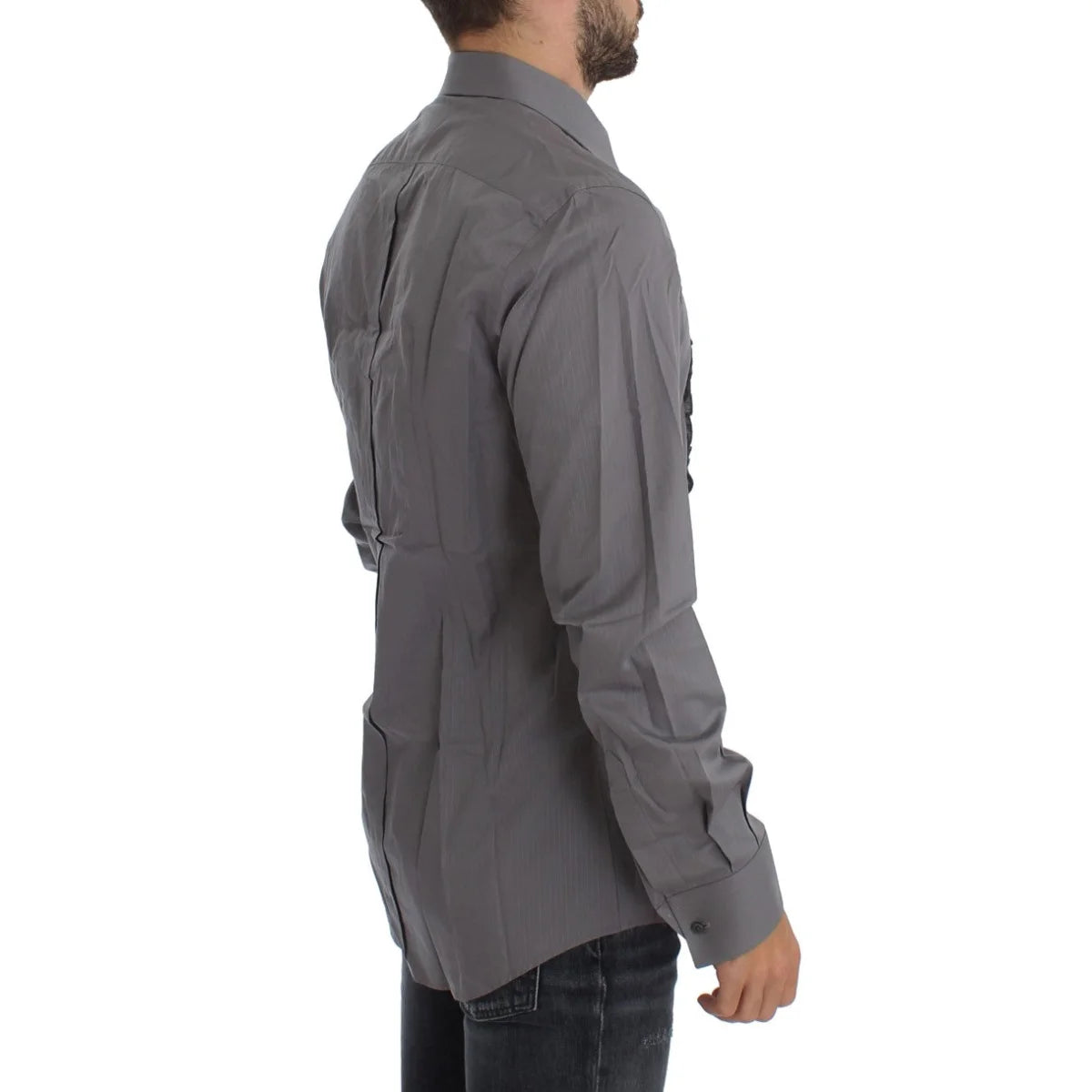 Dolce & Gabbana Gold Slim Fit Purple Torero Cotton Shirt