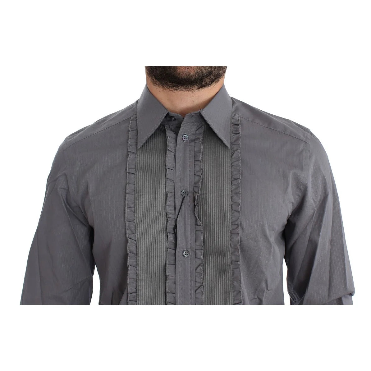 Dolce & Gabbana Gold Slim Fit Purple Torero Cotton Shirt