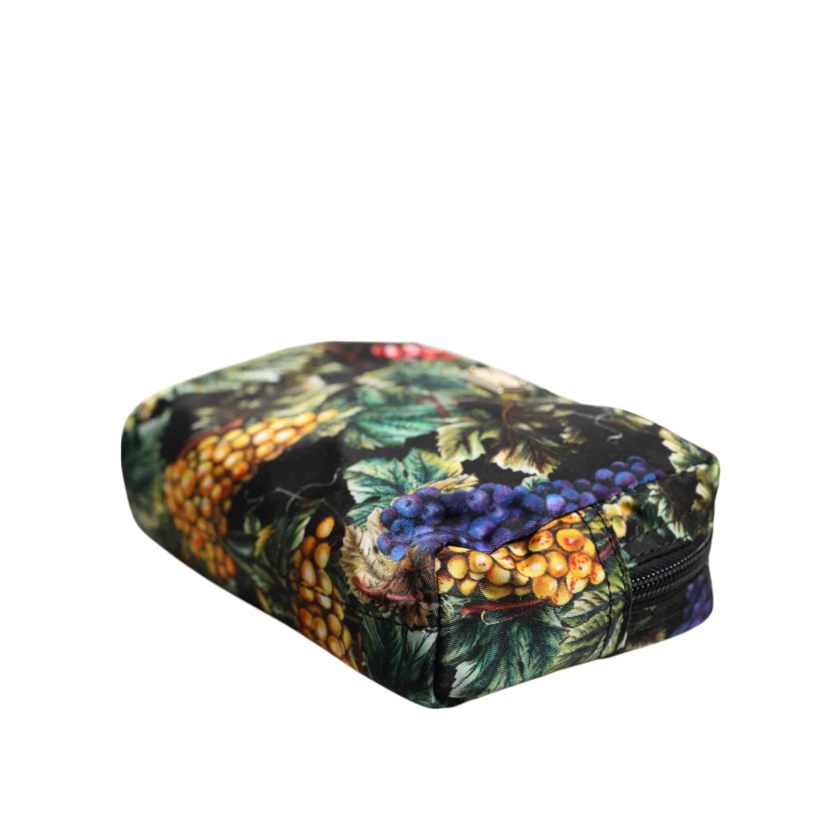 Dolce Gabbana Grape Print Gold Tone Clutch Bag Multicolor &