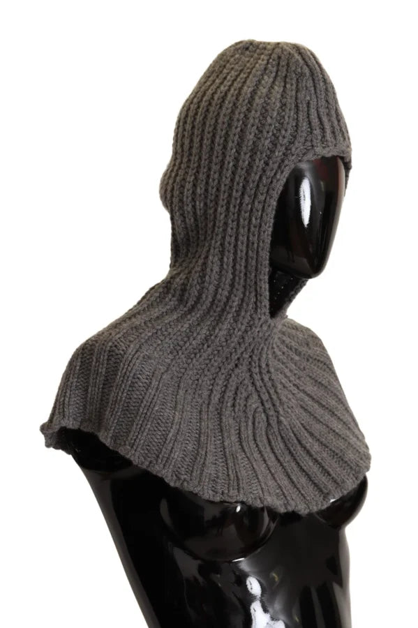 Dolce &amp; Gabbana Gray 100% Cashmere Knitted Wrap One Size Scarf
