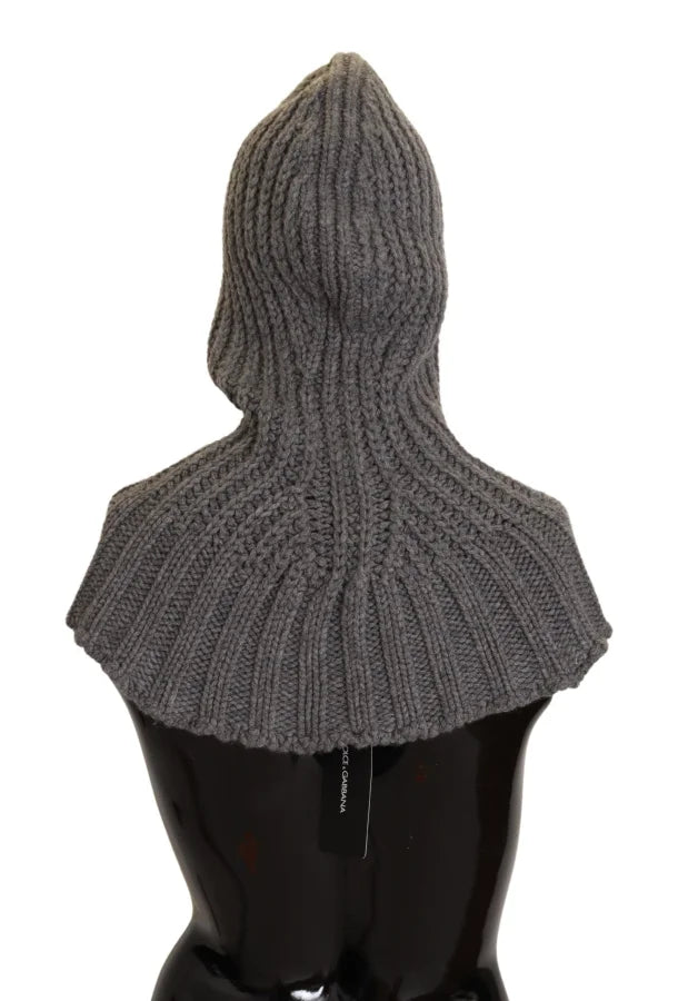 Dolce & Gabbana Gray 100% Cashmere Knitted Wrap One Size Scarf