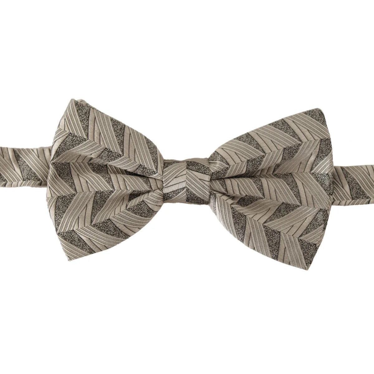 Dolce & Gabbana Gray 100% Silk Adjustable Neck Papillon Bow Tie